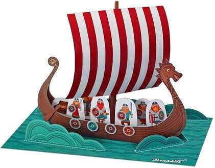 Pukaca Paper Construction Toy Viking Ship - Drakkar for Children 6+ years old+ Years