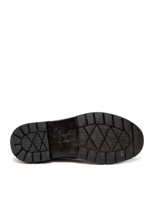 Spike Mid Δερμάτινα Γυναικεία Αρβυλάκια Burgundy