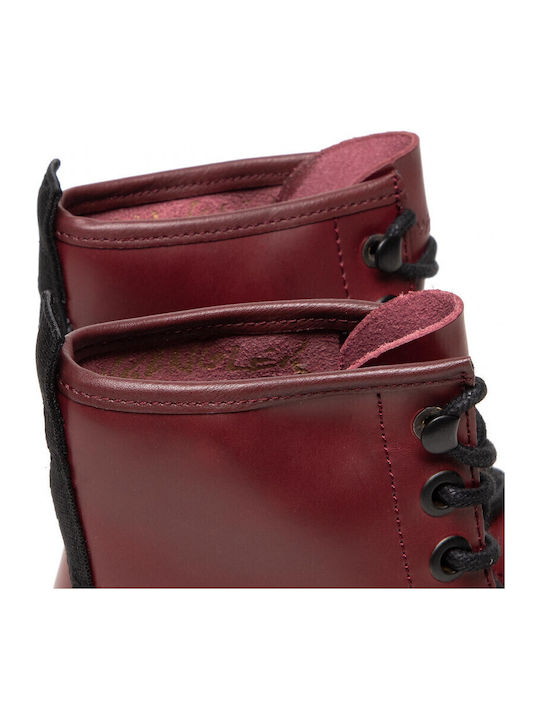 Spike Mid Δερμάτινα Γυναικεία Αρβυλάκια Burgundy