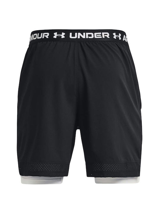 Under Armour Vanish Woven 2in1 Αθλητική Ανδρική Βερμούδα Μαύρη