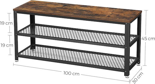 Έπιπλο Εισόδου με Παπουτσοθήκη & Παγκάκι 100x30x45εκ.