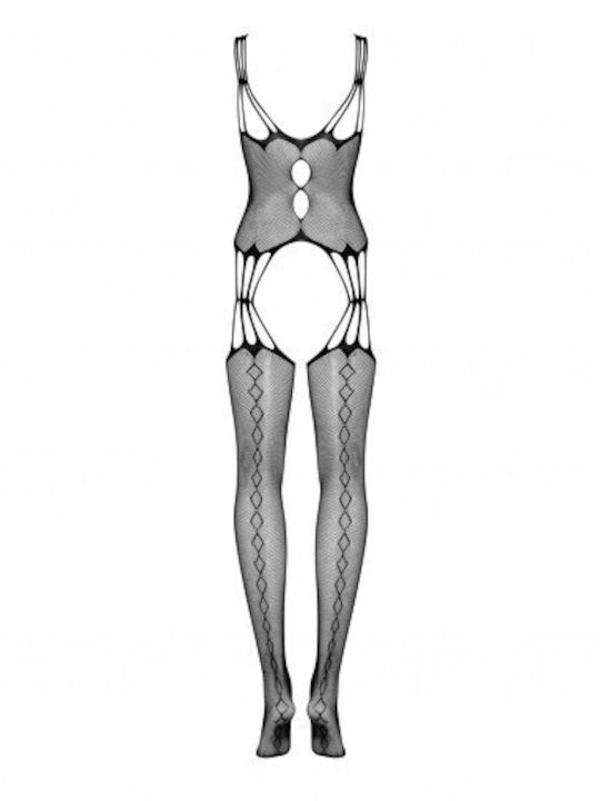 Obsessive Plus Size Ολόσωμο Καλσόν Διχτυωτό Bodystocking Plus Size Black