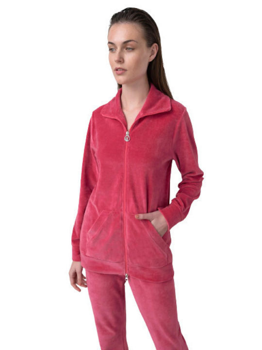 Vamp Winter Damen Pyjama-Set Baumwolle Fuchsie