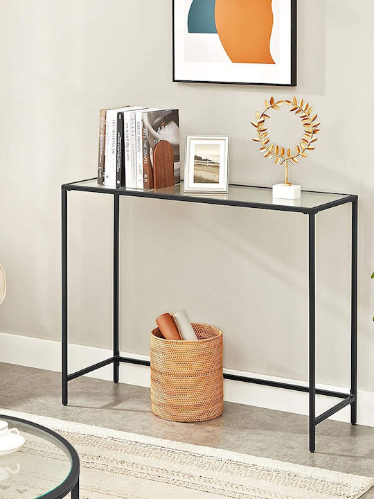 Metal Console Table Black L100.5xW35.6xH80cm