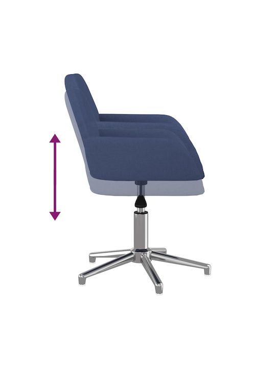 Swivel Visitor Chair with Arms Μπλε 53.5x57x70cm