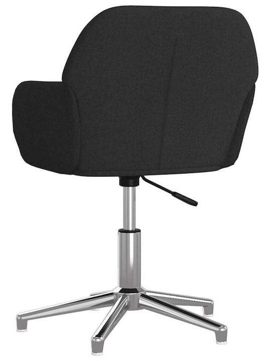 Rotativă Scaun Vizitator cu Brațe Negru 53.5x57x70cm 1buc