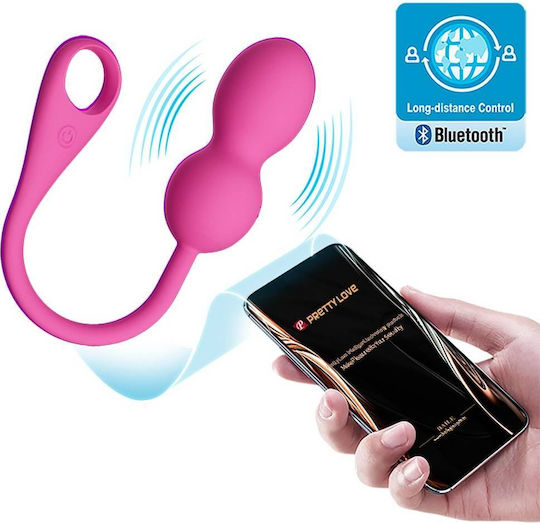 Pretty Love Elvira App Control Vibrating Kegel Balls Ασύρματες Κολπικές Μπάλες με Δόνηση Φούξια