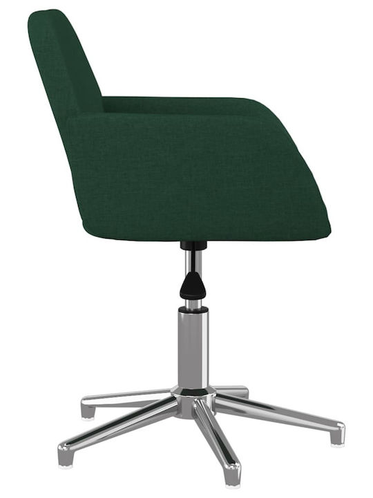 Swivel Visitor Chair with Arms Σκούρο Πράσινο 53.5x57x70cm