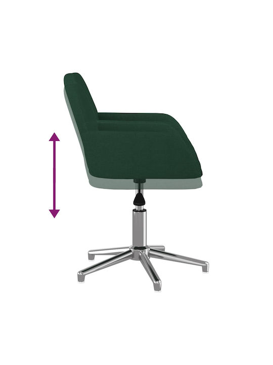 Swivel Visitor Chair with Arms Σκούρο Πράσινο 53.5x57x70cm