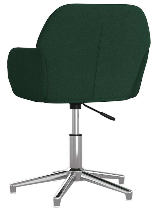 Swivel Visitor Chair with Arms Σκούρο Πράσινο 53.5x57x70cm