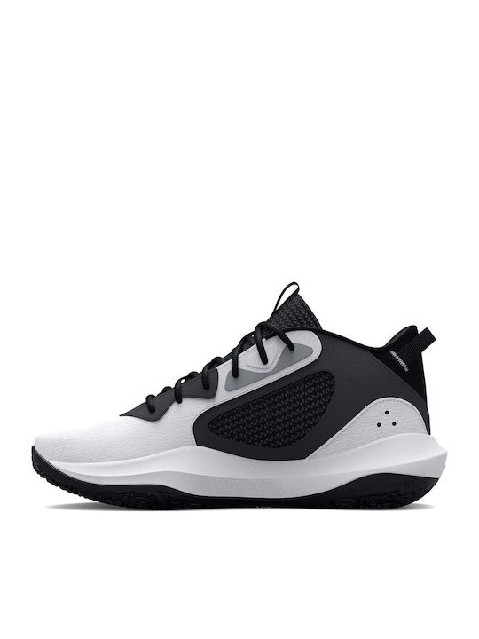 Lockdown 6 High Basketball Shoes White / Jet Gray / Black