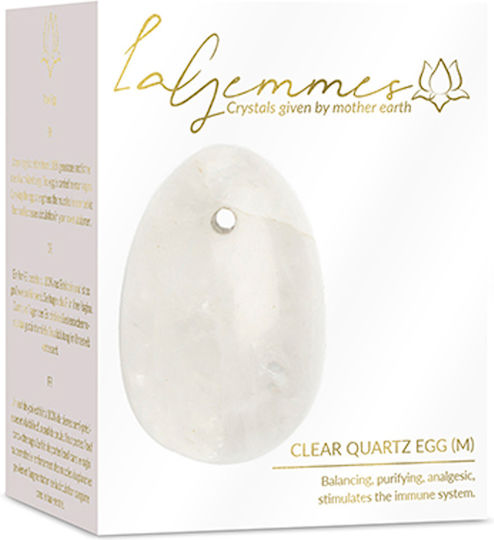 La Gemmes Yoni Clear Quartz Egg Вагинални топки Medium Прозрачни