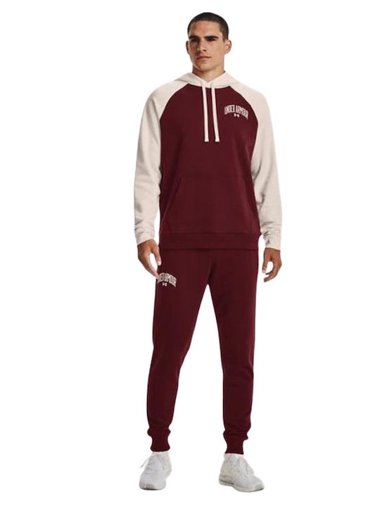 Rival WM Colorblock Sweatshirt mit Kapuze Red/Beige