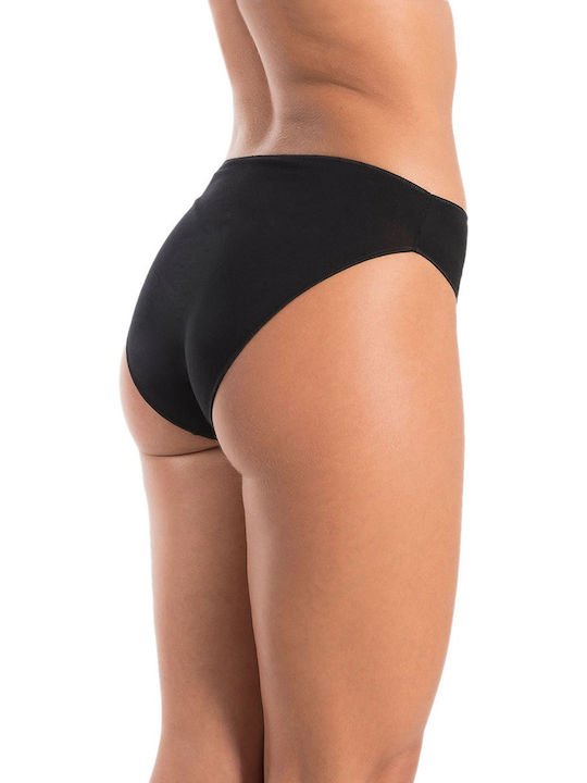 A.A UNDERWEAR Tai Bamboo 3 Femei Alunecare 3Pack fără cusături Negre