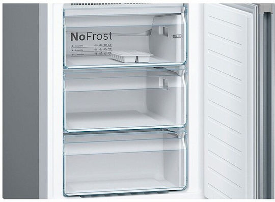 Bosch Ψυγειοκαταψύκτης 363lt NoFrost Υ203xΠ60xΒ66.5εκ. Inox KGN39VIDT