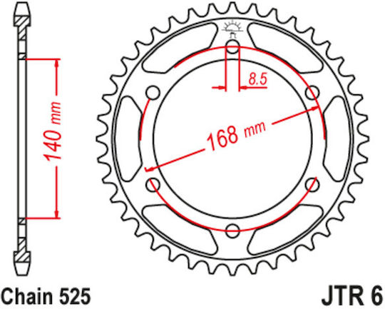 JT Sprockets Rear Sprocket 42 Teeth for BMW F 650 GS / F 800 / F 800 GS