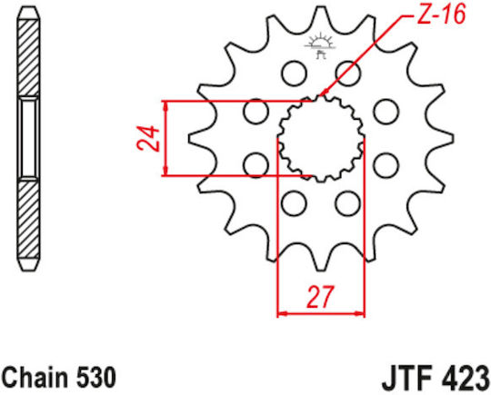JT Sprockets Front Sprocket 17 Teeth for Suzuki GSX-R 1000