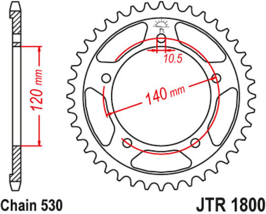 JT Sprockets Hinteres Ritzel 40 Zähne für Suzuki GSX-R 1000