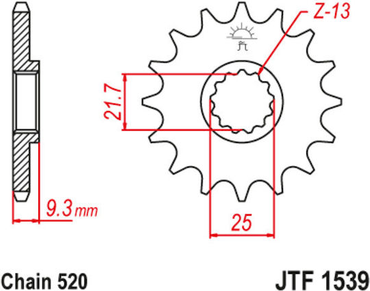 JT Sprockets Front Sprocket 14 Teeth for Kawasaki EX 300 / Ninja 250 R
