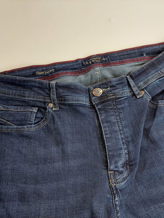 Pantaloni Jeans pentru Bărbați cu Croială Regular Albastru