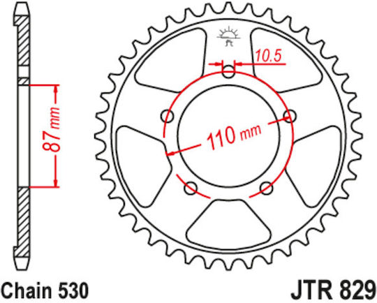JT Sprockets Γρανάζι Πίσω 47 Δοντιών για Suzuki GSF 600 Bandit / GSF 650 Bandit
