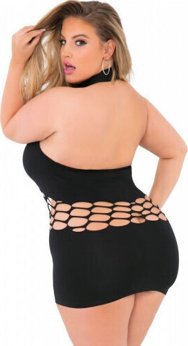Pink Lipstick Lingerie Womanizer Seamless Dress Секси рокля Black