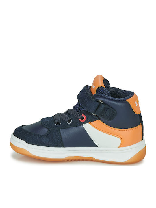 Kickalien Παιδικά Sneakers High με Σκρατς Μπλε