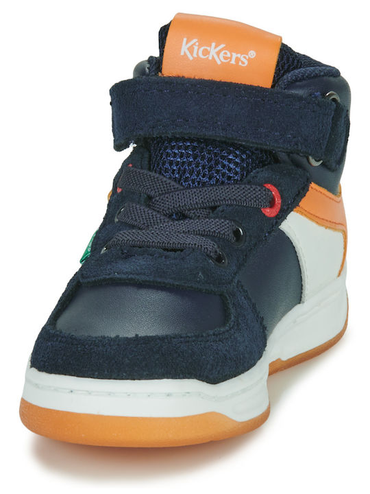 Kickalien Παιδικά Sneakers High με Σκρατς Μπλε