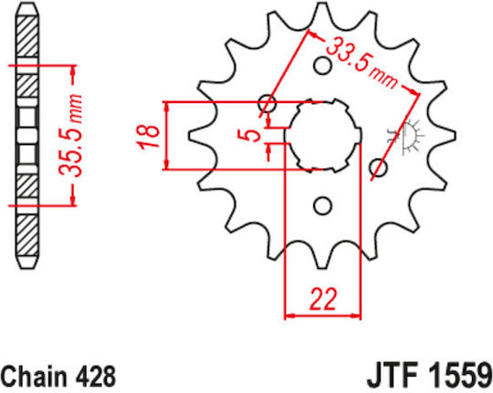 JT Sprockets Vorderes Ritzel 14 Zähne für Yamaha Online-Handelsplattform