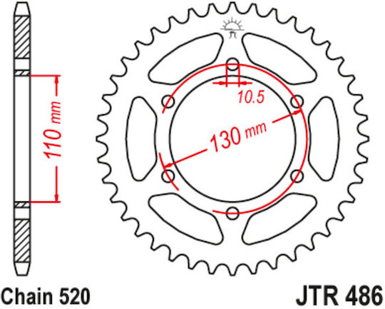 JT Sprockets Rear Sprocket 42 Teeth for Kawasaki EX 300