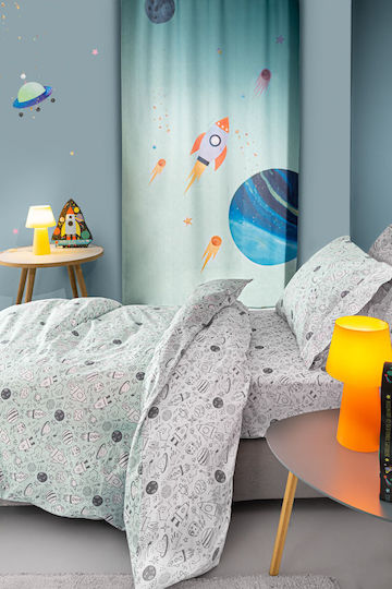 Guy Laroche Bettwäsche-Set Halb-Doppel Baumwolle Cosmic Weiß 165x250cm 3Stück