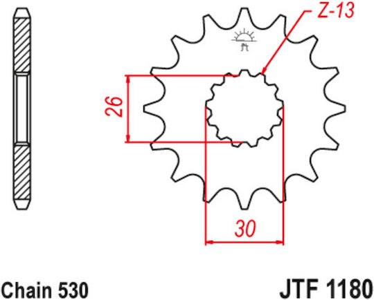 JT Sprockets Front Sprocket (18-530) for Triumph Speed Triple / Tiger 1050