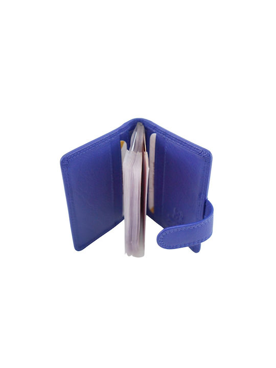 Suport de card din piele KION 602 BLUE RFID BLUE