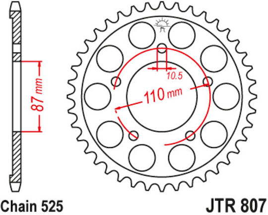 JT Sprockets Rear Sprocket 49 Teeth for Suzuki SV 650 S