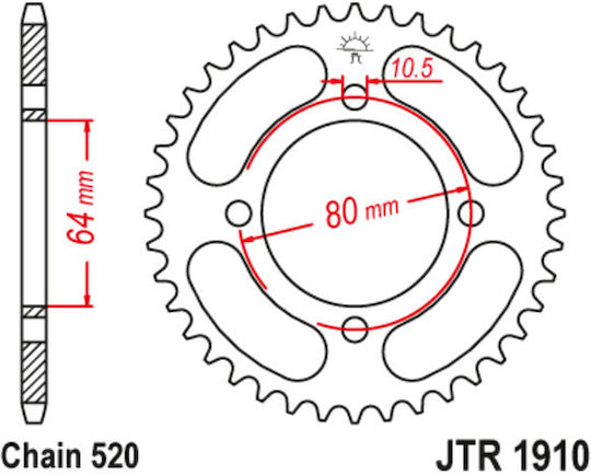 JT Sprockets Hinteres Ritzel 32 Zähne für Honda Aeon Cobra