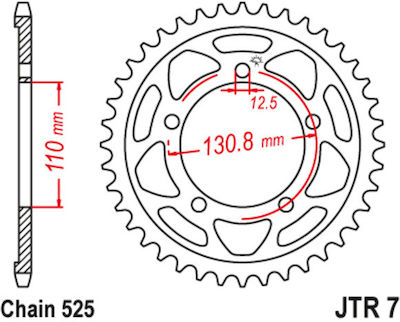 JT Sprockets Γρανάζι Πίσω 45 Δοντιών για BMW S1000RR