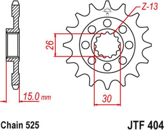 JT Sprockets Front Sprocket (17-525) for BMW S1000RR 2009-2016