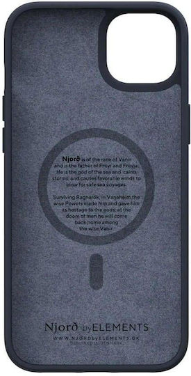 Njord Salmon Leather Back Cover Δερμάτινο 2mm Μαύρο (iPhone 14 Plus)