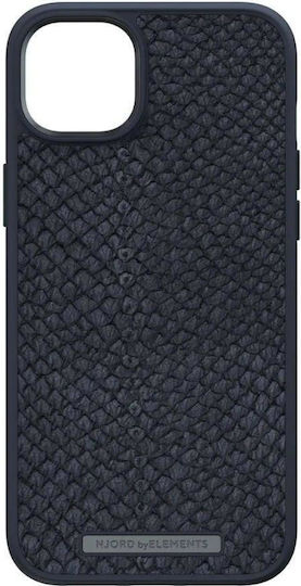Njord Salmon Leather Back Cover Δερμάτινο 2mm Μαύρο (iPhone 14 Plus)