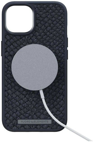 Njord Salmon Leather Back Cover Δερμάτινο 2mm Μαύρο (iPhone 14)