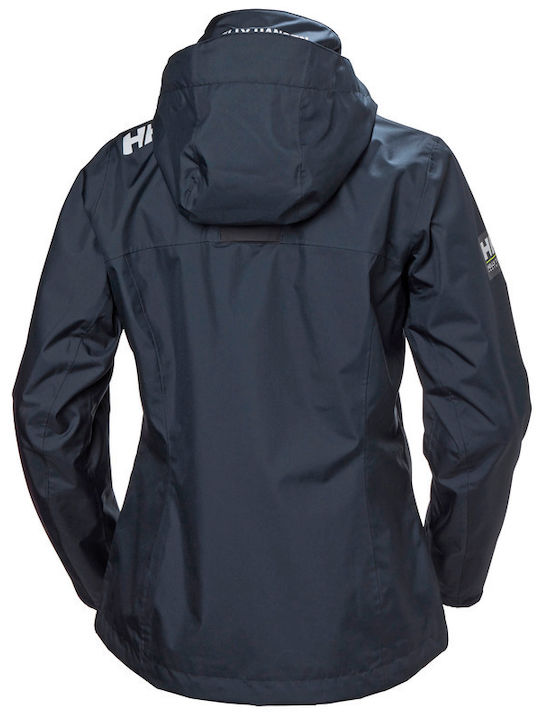 Crew Hooded Midlayer Γυναικείο Μπουφάν Πεζοπορίας Μπλε