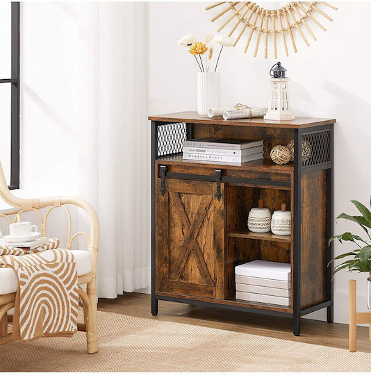 Sideboard made of Wood & Metal Brown 70x30x80cm