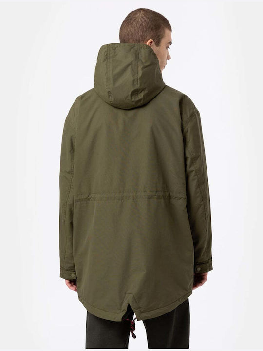 Dickies Glacier View Geacă pentru bărbați de iarnă Parka Impermeabil Military Green