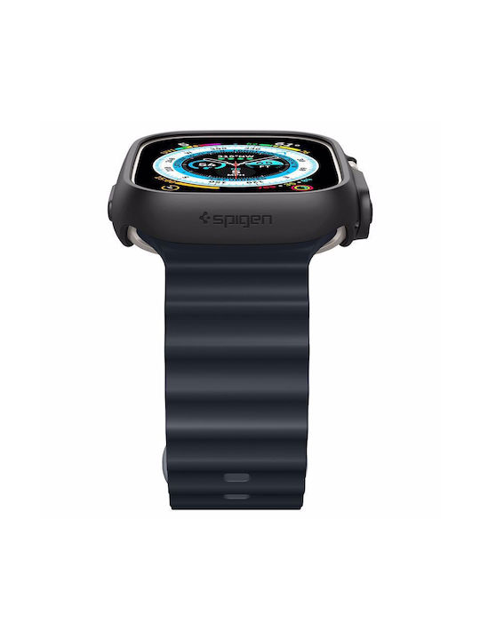 Spigen Thin Fit Plastic Case in Black color for Apple Watch Ultra 49mm