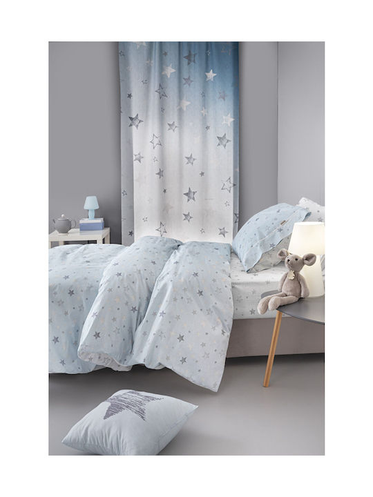 Guy Laroche Orin Set Kids Duvet Cover Single with Pillowcase Cotton Light Blue 165x225cm