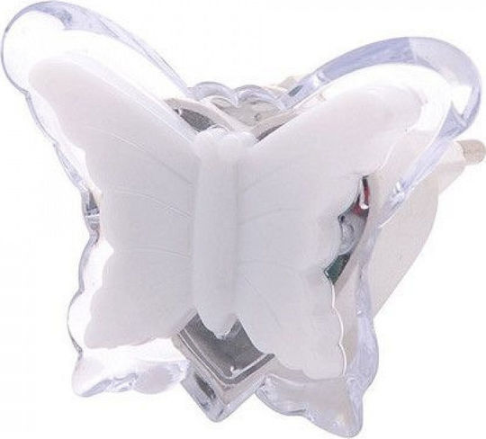Horoz Electric Φωτάκι Νυκτός LED Schmetterling Weiß με Rot Φωτισμό