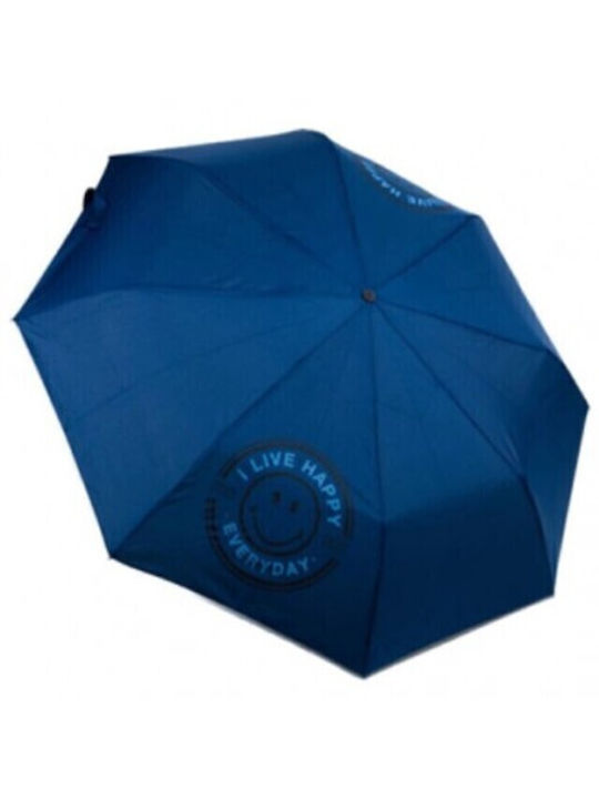 Regenschirm Smiley World 9234 manuell Winddichter Regenschirm blau