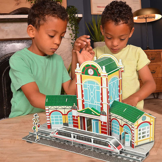Fiesta Crafts Paper Construction Toy Train Station