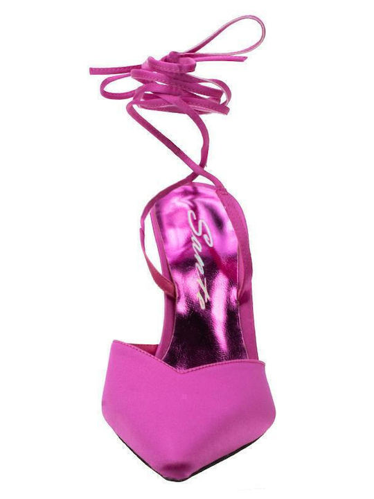 Pointed Toe Heels with Fuchsia Stiletto Heel