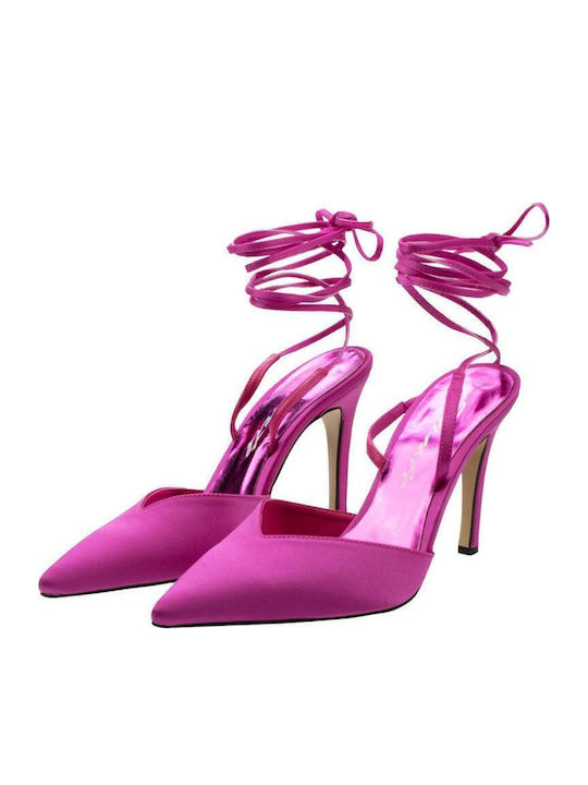 Pointed Toe Heels with Fuchsia Stiletto Heel